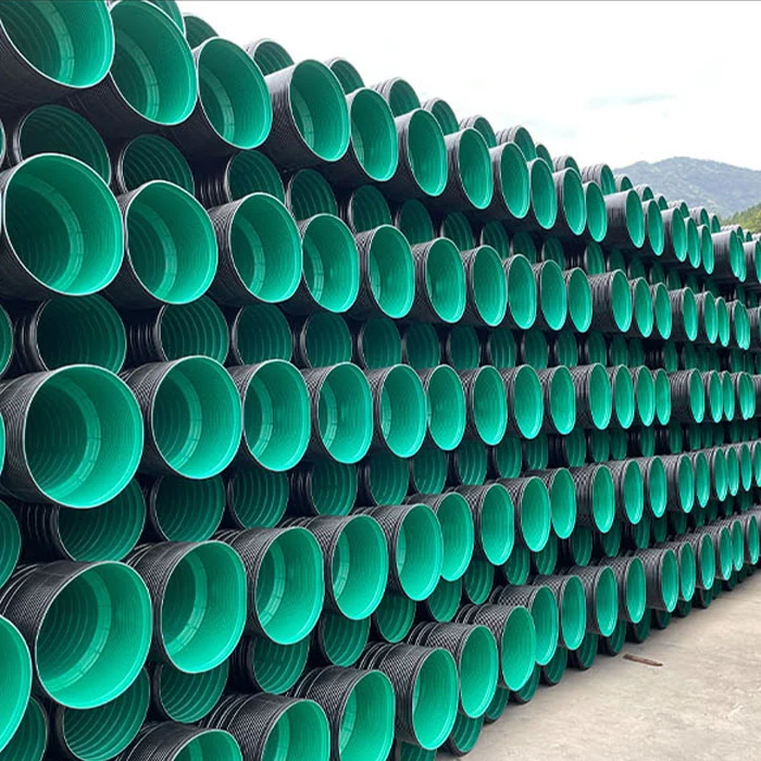 PE Diameter 800mm 1000mm Plastic Drain Pipe Double Wall HDPE Drainage Pipe