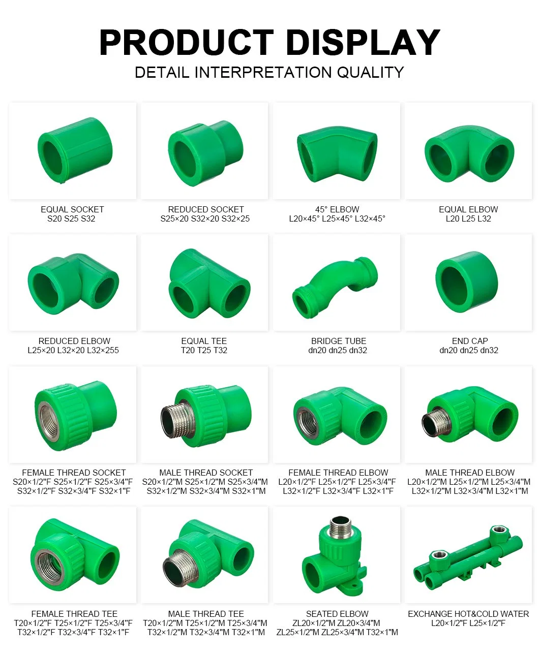 Ifan Factory Direct Price Pure Plastic Green Water Tube PPR Pipe