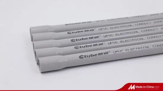 Tubo eléctrico no metálico V0 ignífugo del conducto de la tubería del PVC para el cable de cableado